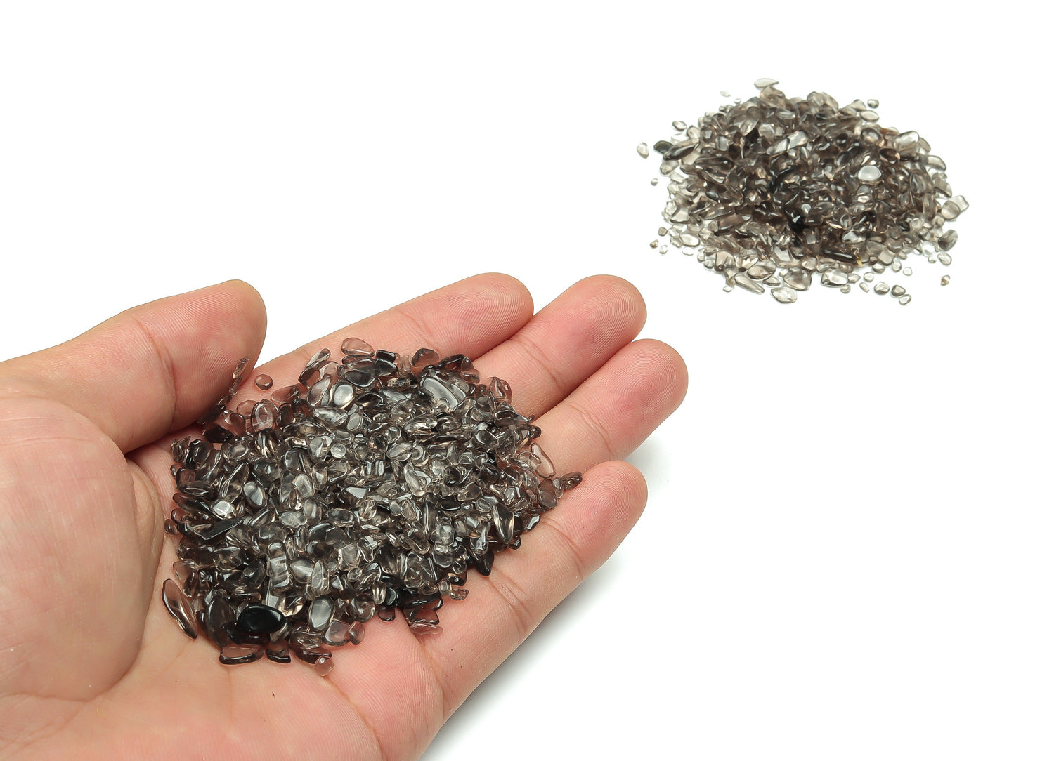 Apache Tear Crystal Chips - Semi Tumbled Stone - Bulk - 2-6mm - CP1093