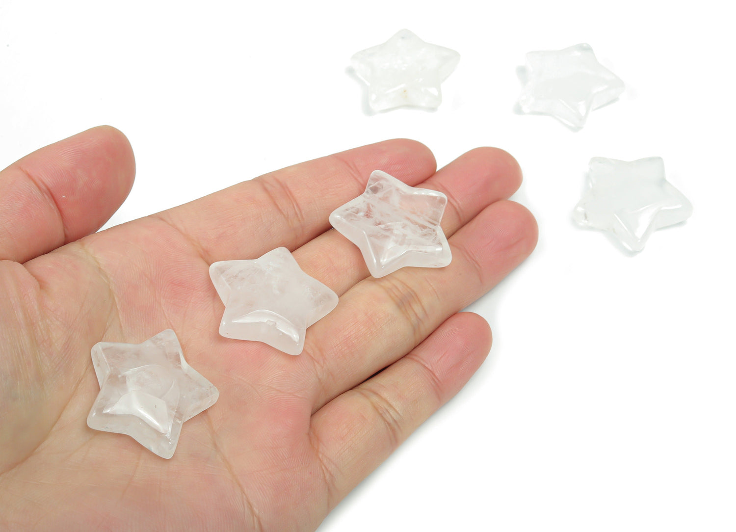 Clear Quartz Star Gemstone - 30mm - ST1044