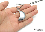 Terahertz crystal pendant necklace with a cord, featuring a healing gemstone by GemstoneGO, model NC1055.