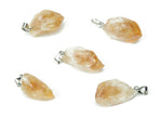 Citrine crystal pendant from GemstoneGO, featuring a polished yellow gemstone for jewelry making and crafting projects.