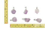 Amethyst cluster crystal pendant from GemstoneGO, showcasing a purple gemstone with natural crystalline formations for jewelry making.