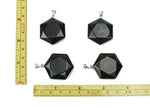 Obsidian star pendant from GemstoneGO with natural crystal design, perfect for jewelry making or wearing as a necklace.