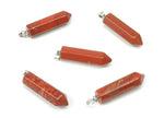 Red Jasper Point crystal pendant from GemstoneGO, showcasing a vibrant red gemstone with natural point shape for jewelry making.