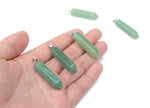 Aventurine point crystal pendant from GemstoneGO, showcasing a polished green gemstone with natural veining, ideal for jewelry making.