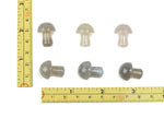 Grey agate mushroom carved gemstone, 20mm, showcasing detailed mushroom shape and smooth polished surface, from GemstoneGO.