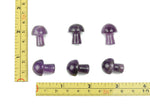Amethyst mushroom carved gemstone pendant, 20mm, with purple gemstone and detailed mushroom design from GemstoneGO.