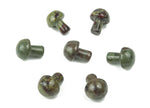 20mm Dragon Blood Jasper mushroom carved gemstone from GemstoneGO, showcasing detailed mushroom shape and rich red-brown color.