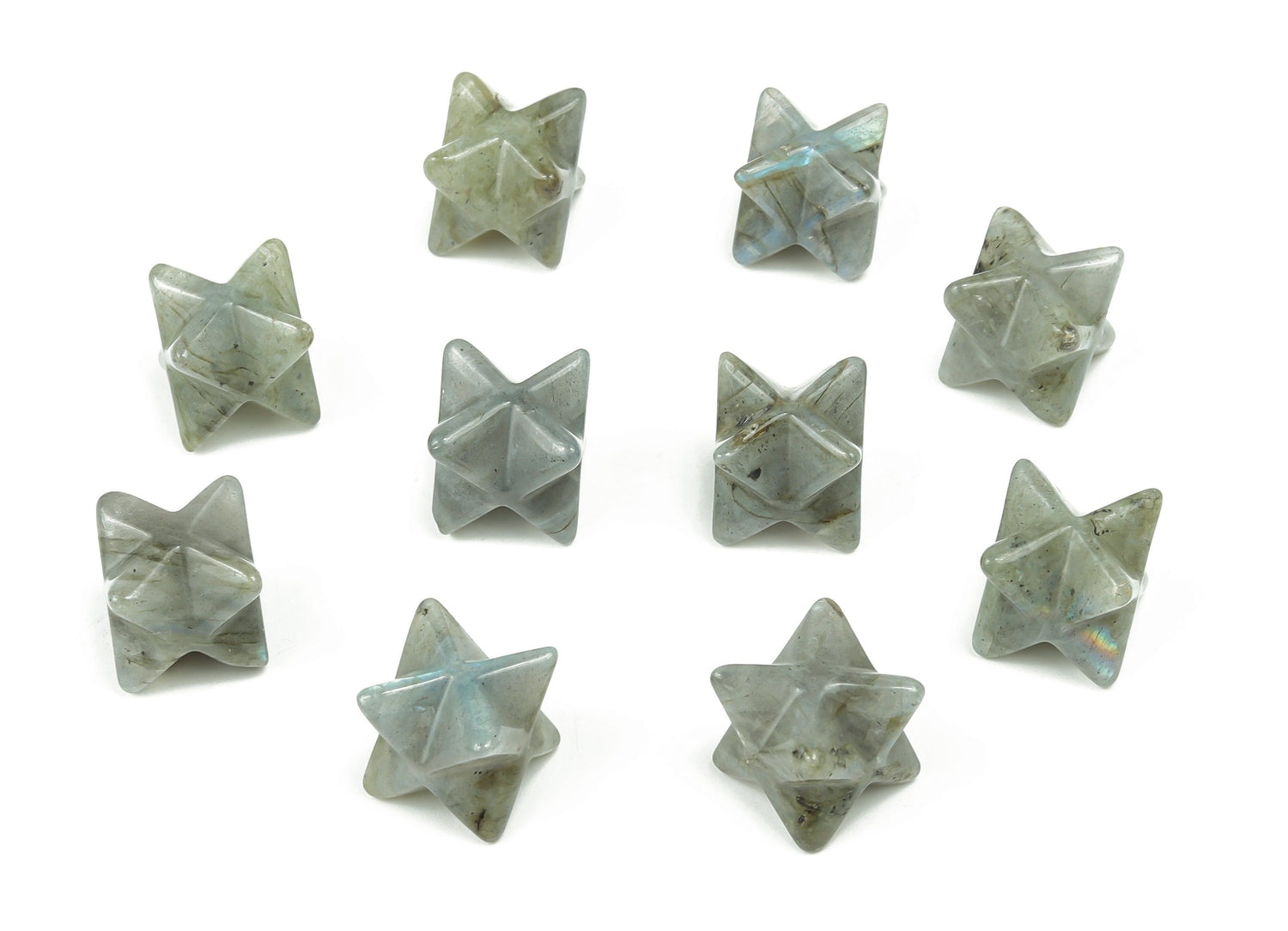 Labradorite Merkaba Star Crystal - Reiki Healing - 13mm - ME1014