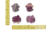 Colorful fluorite squirrel gemstone carving from GemstoneGO, detailed and polished mineral sculpture for collectors and decor.