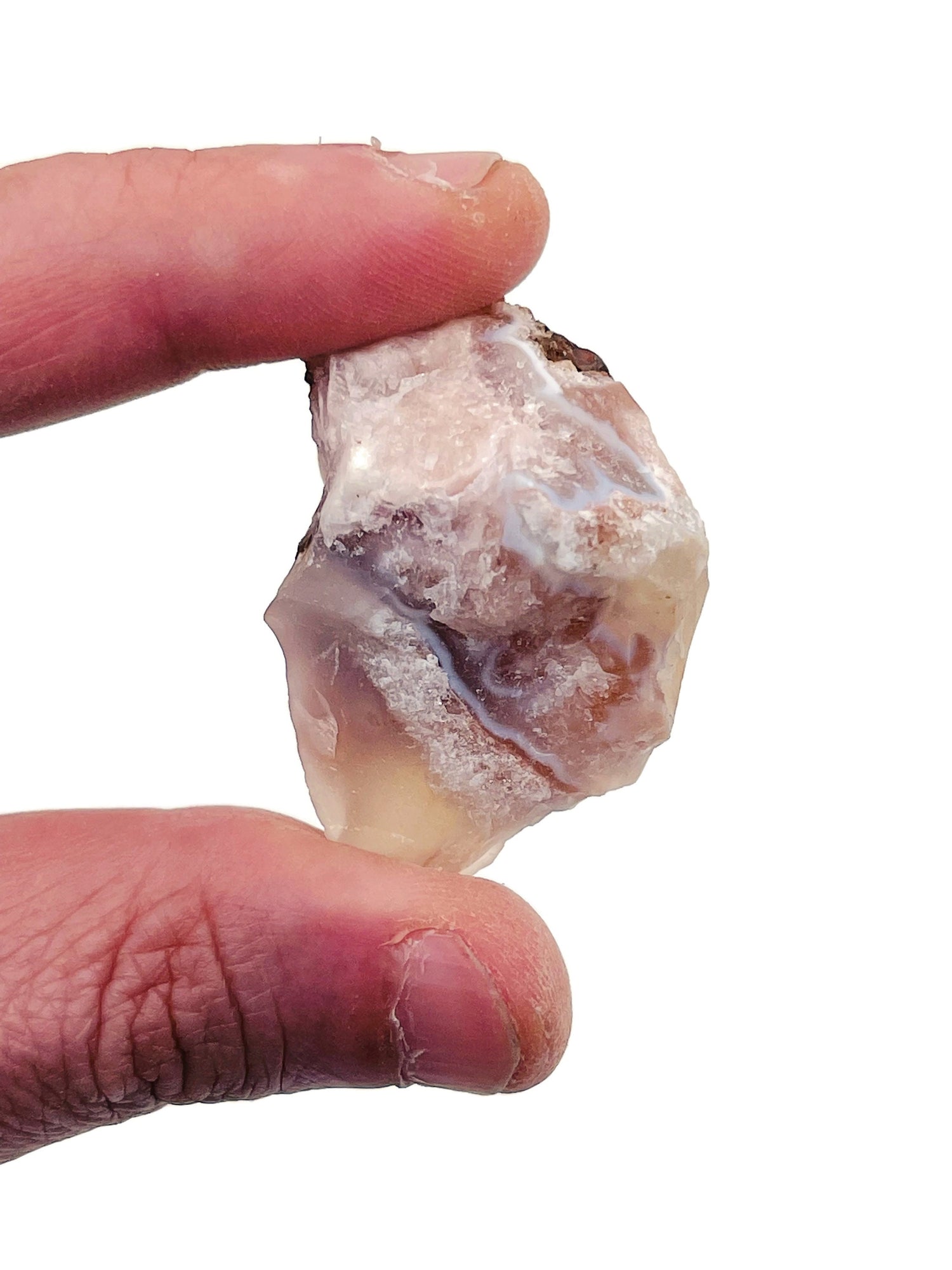 Pierre d'agate brute à fleurs de cerisier - Pierre précieuse - Cristal - Pierre de guérison - RA1051