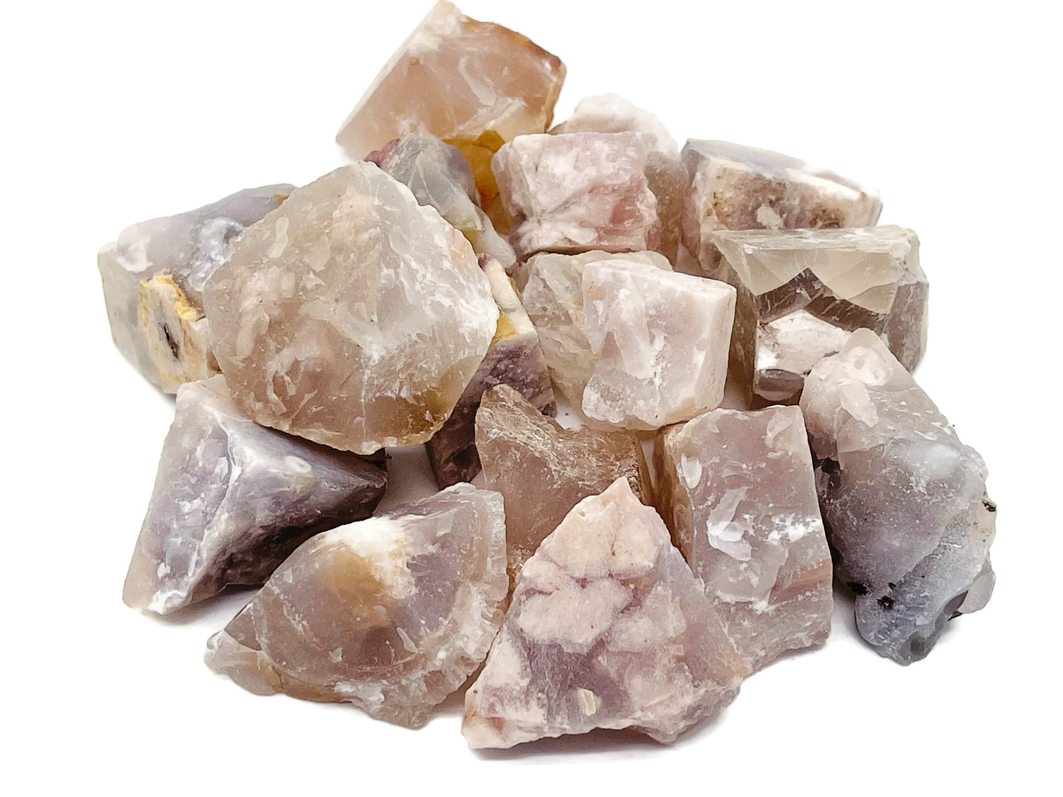 Pierre d'agate brute à fleurs de cerisier - Pierre précieuse - Cristal - Pierre de guérison - RA1051