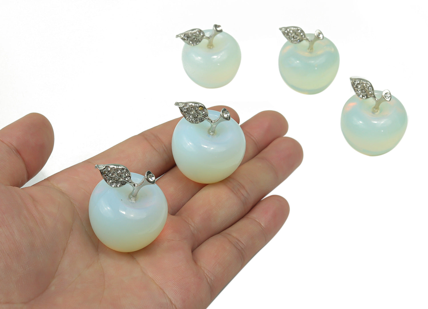 Opalite Apple Crystal Carving - 30mm - AP1002