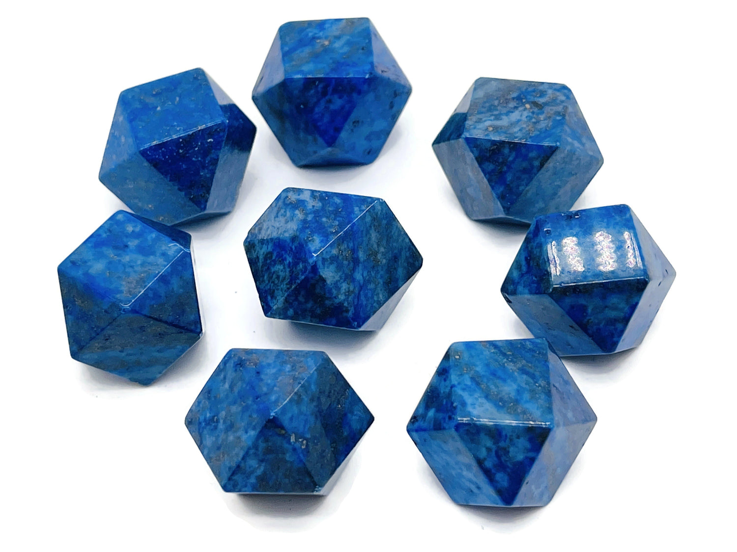 Polyèdre en cristal de lapis-lazuli - Sculpture de polyèdre en cristal - Polyèdre poli - 2 cm - PL1009