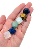 20mm mixed-color polyhedron carved gemstone from GemstoneGO, ideal for crystal healing and decorative display.