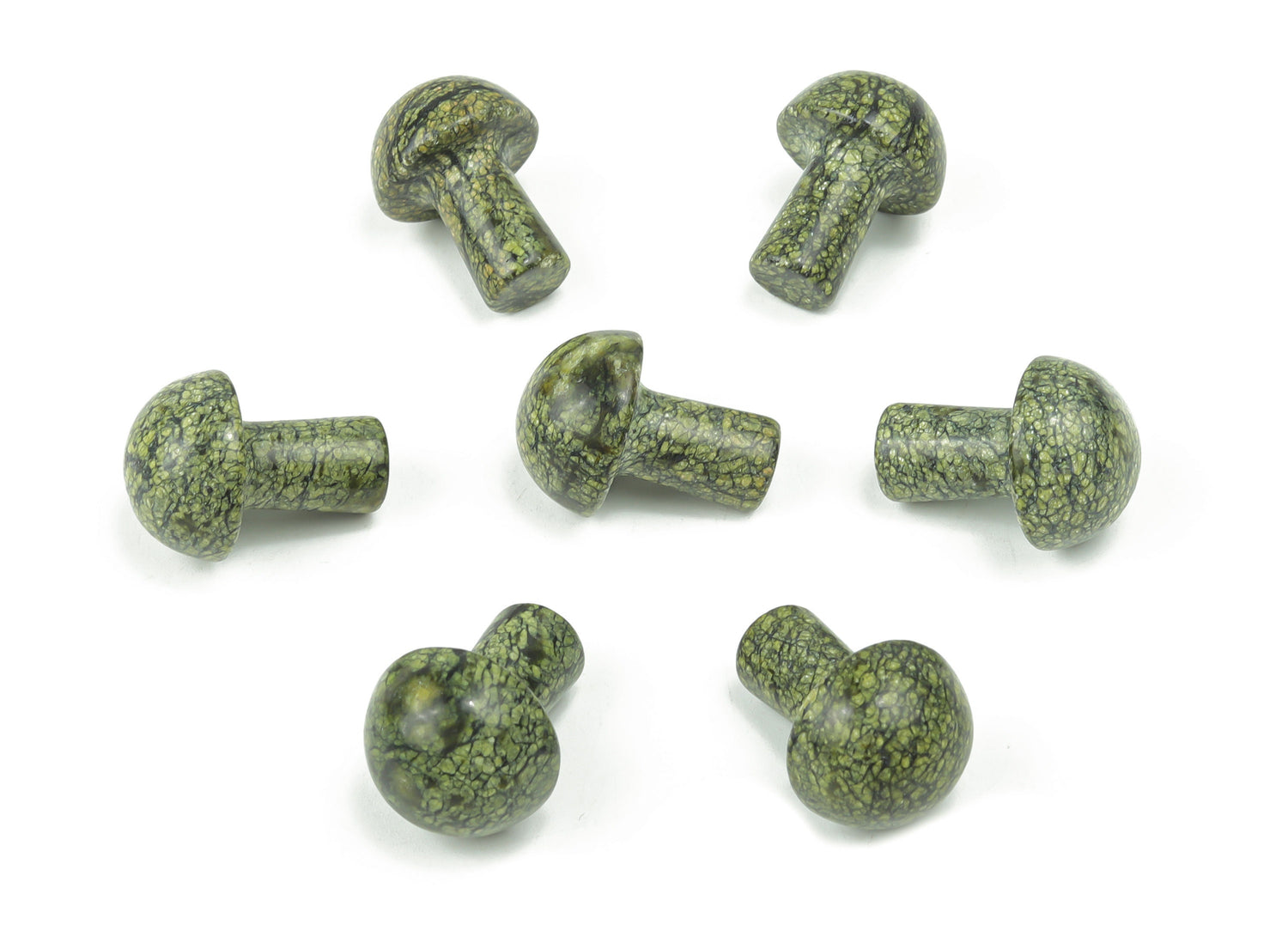 Asterite Serpentine Mushroom Carved Gemstone - 20mm - MU1015