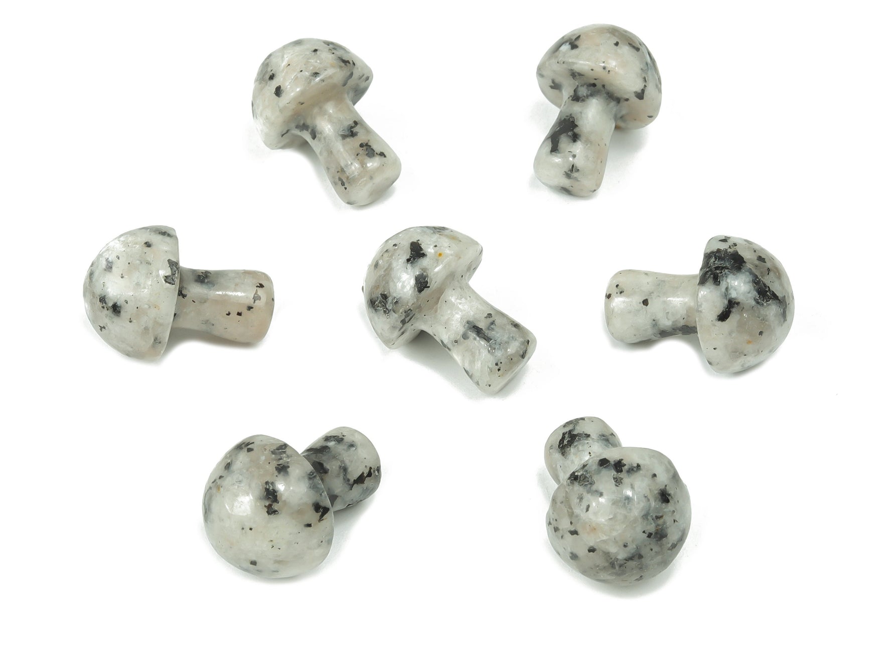 20mm Kiwi Jasper mushroom carved gemstone by GemstoneGO, showing a smooth, polished green stone with natural patterning.