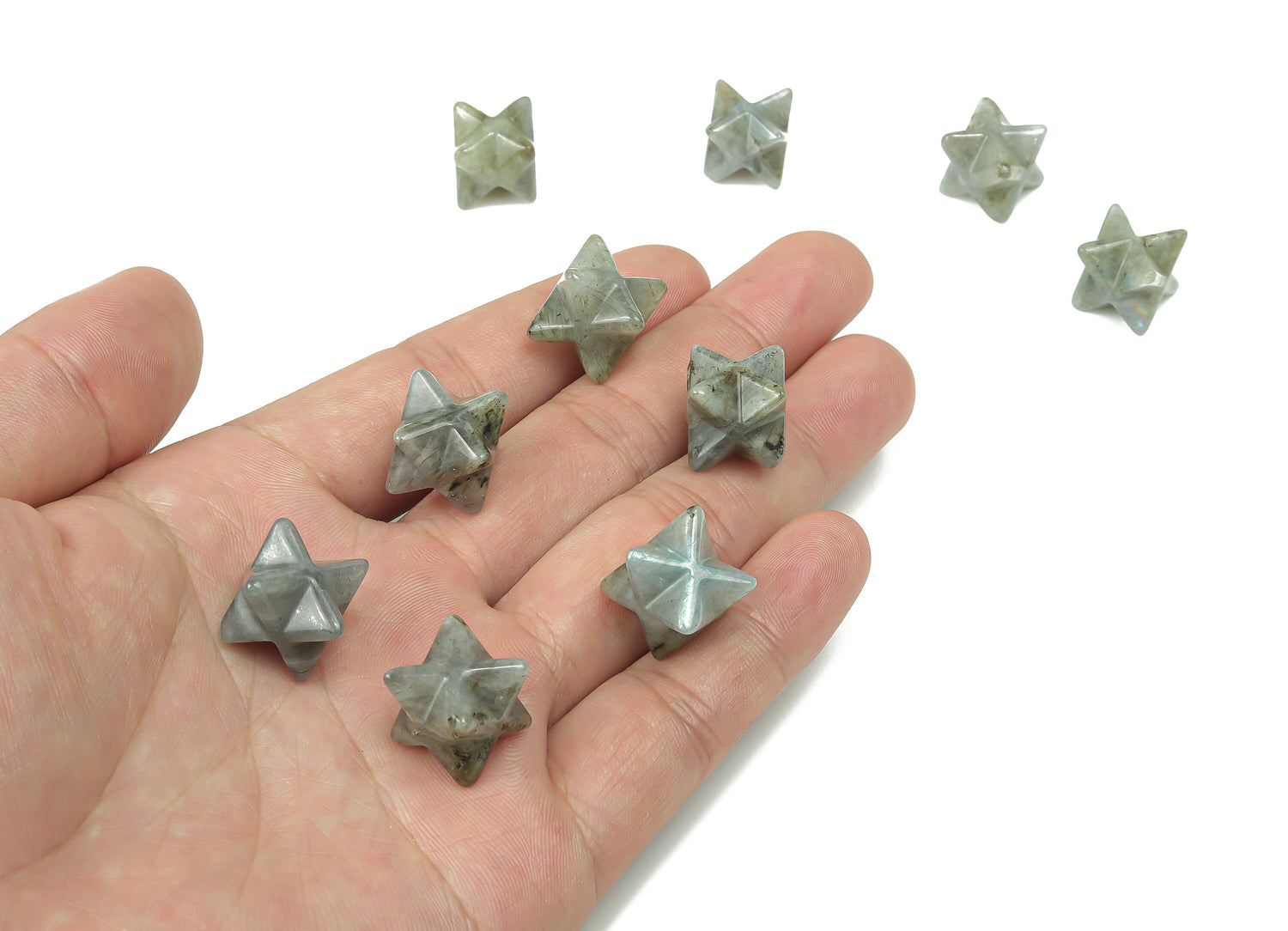 Labradorite Merkaba Star Crystal - Reiki Healing - 13mm - ME1014