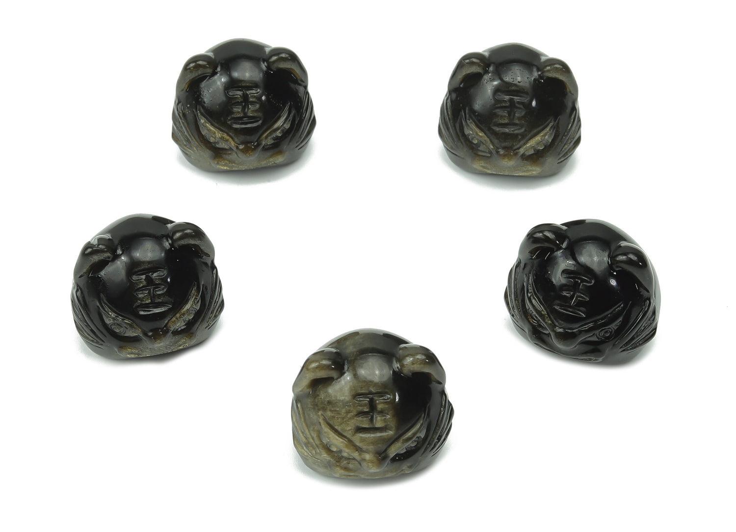 Golden sheen obsidian cat carving gemstone from GemstoneGO, showcasing a detailed, polished feline figure with a glossy golden finish.