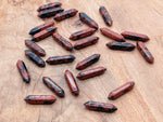 Mahogany Obsidian carved point gemstone, 33mm, with natural polished surface and pointed termination, by GemstoneGO.