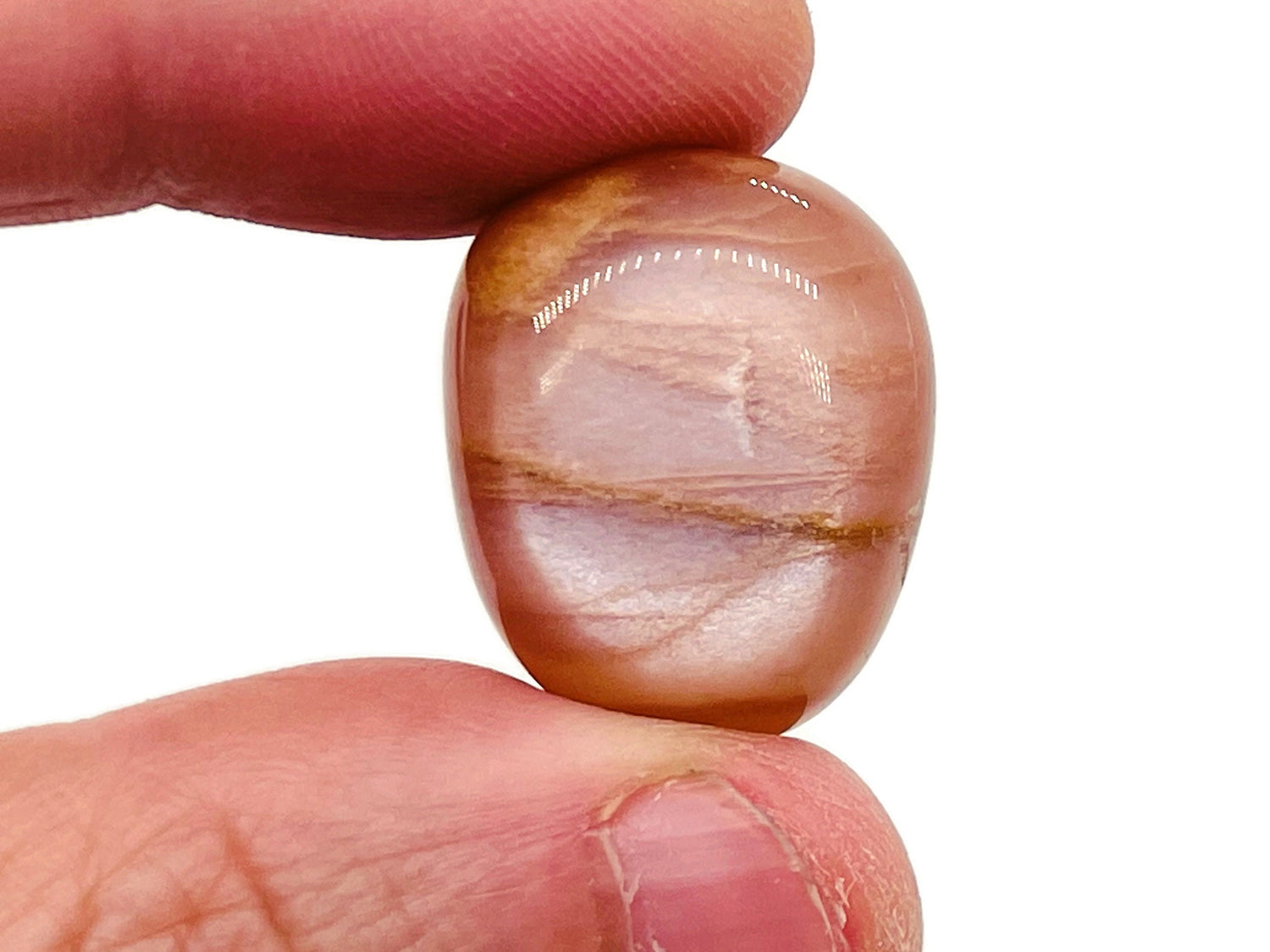 Peach Moonstone Tumbled Stone - Orange Moonstone - TU1169
