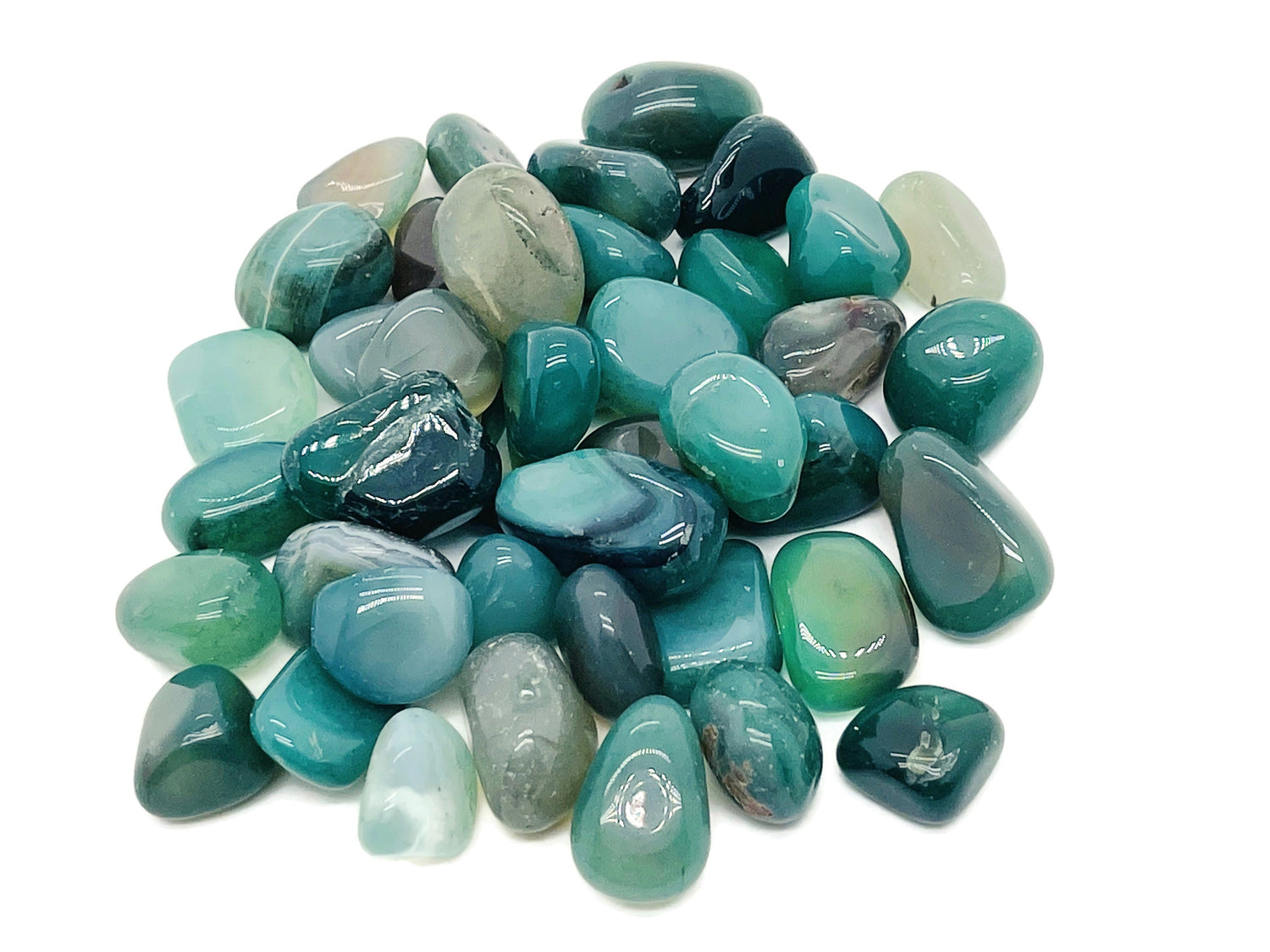Green Agate Tumbled Stone - TU1170