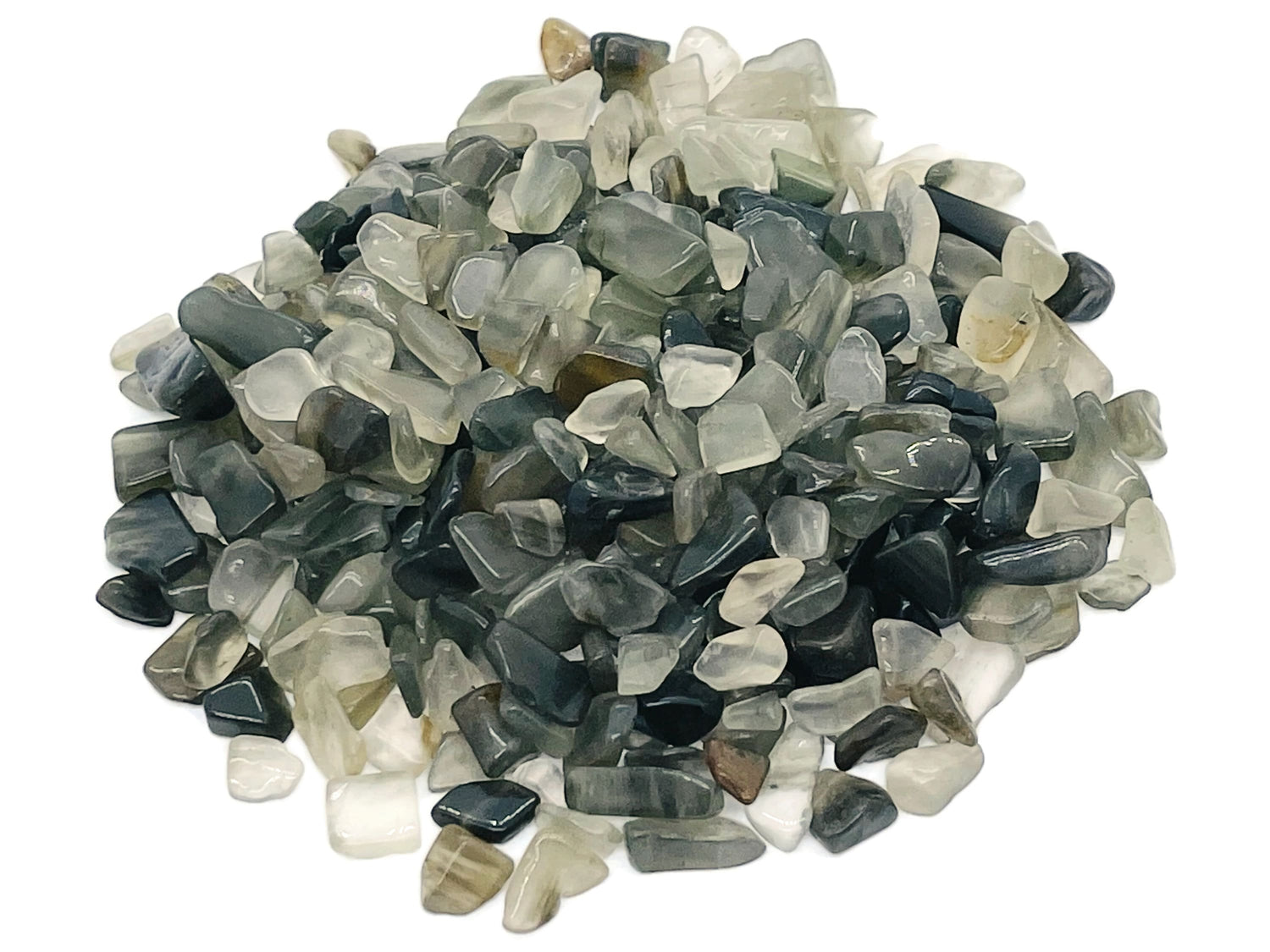 Éclats de quartz rutile vert ?€? Éclats de pierres précieuses ?€? Éclats de cristal semi-polis - Cristal en vrac - 5-7 mm - CP1172