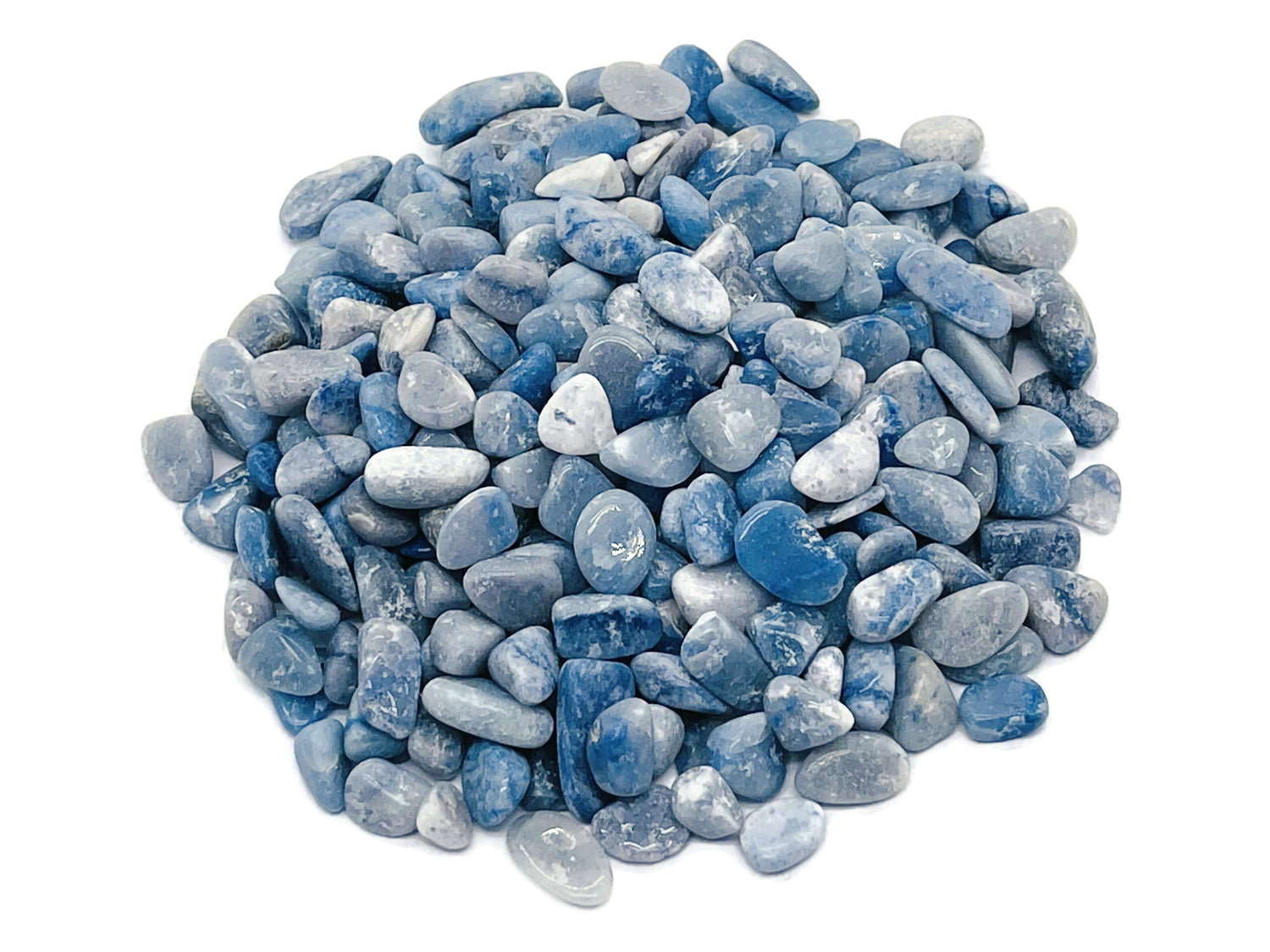 Blue Aventurine Crystal Chips - Semi Tumbled Stone - Bulk - 5-7mm - CP1177