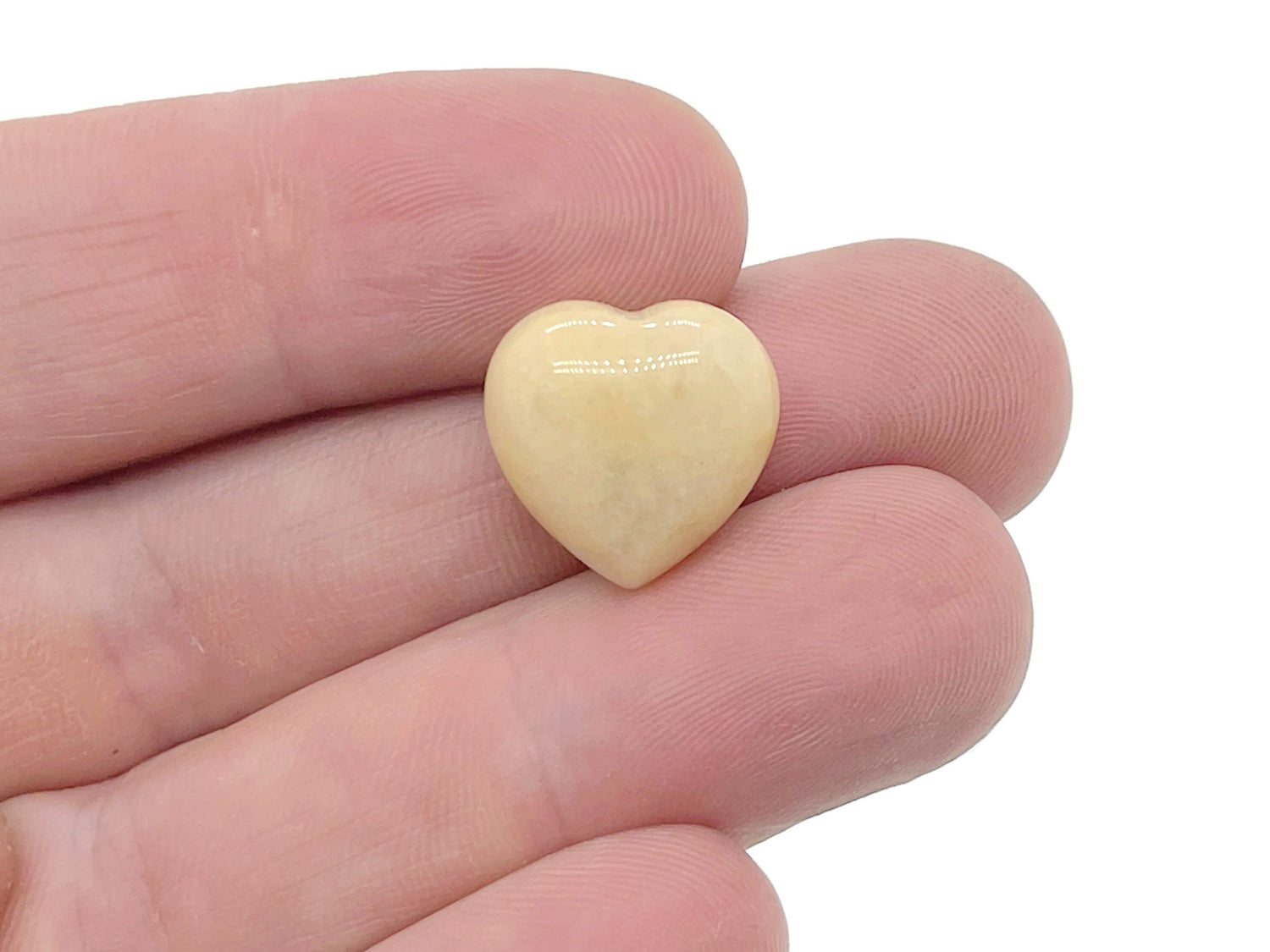 Pierre précieuse en forme de cœur en aventurine jaune ?€? Aventurine jaune en forme de cœur - Pierres de guérison - 15 x 15 x 9 mm - HE1019