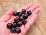 Mini 18mm Chicken Bloodstone Jasper Saturn crystal carved gemstone from GemstoneGO, featuring detailed planetary design and rich red-brown hues.