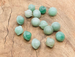 Aventurine Saturn crystal carved gemstone mini planet, 18mm, from GemstoneGO, featuring detailed planetary surface and smooth finish.