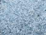 Semi-tumbled Celestite crystal chips in 2-6mm, natural gemstone stones from GemstoneGO for jewelry and healing applications.