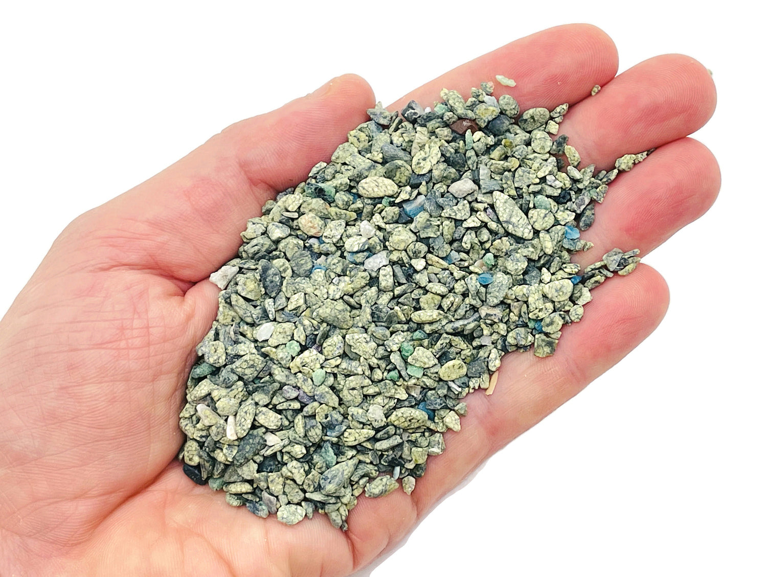 Asterite Serpentine Crystal Chips - Semi Tumbled Stone - Bulk - 2-6mm - CP1180