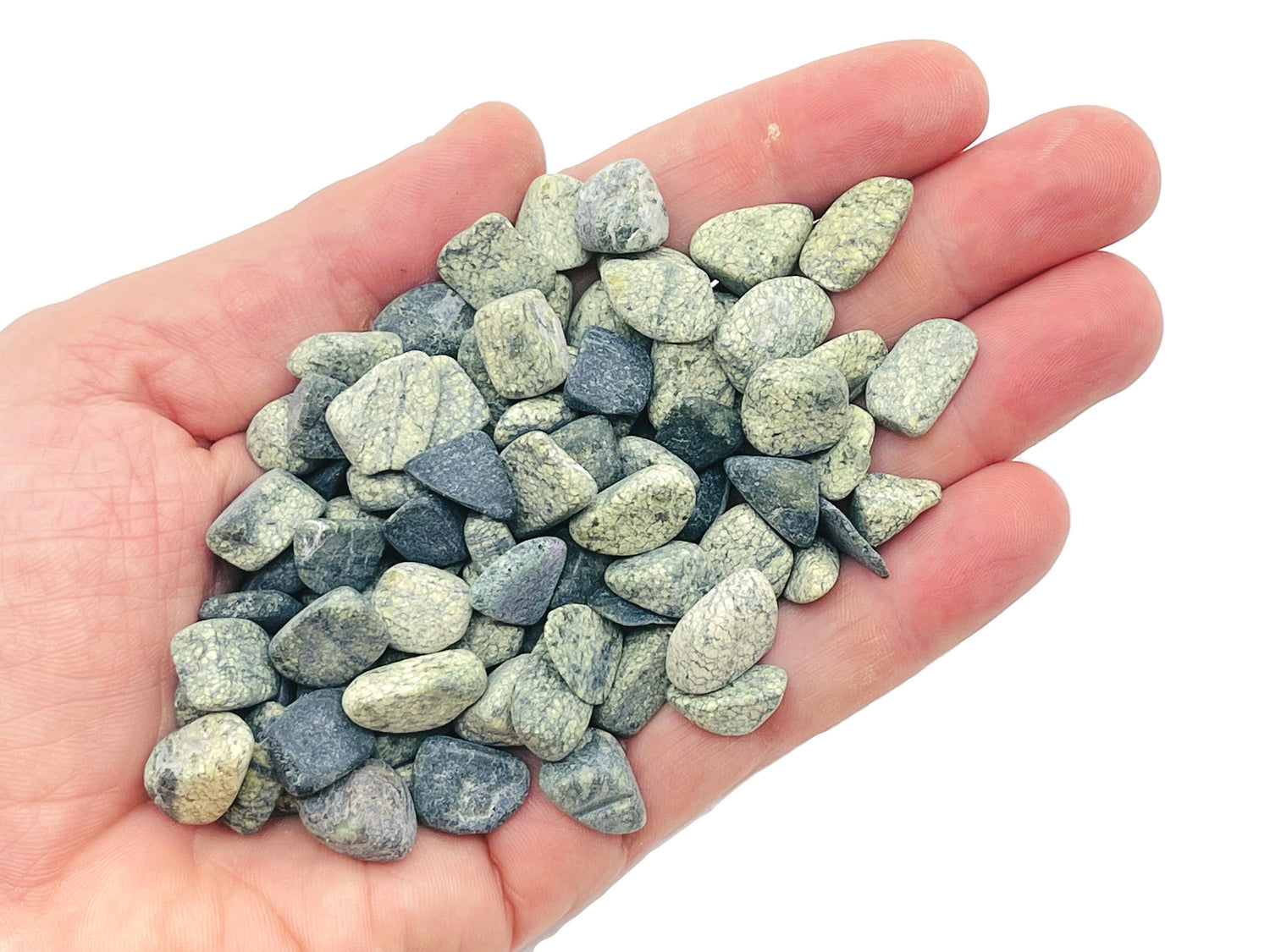 Asterite Serpentine Crystal Chips - Semi Tumbled Stone - Bulk - 7-12mm - CP1181