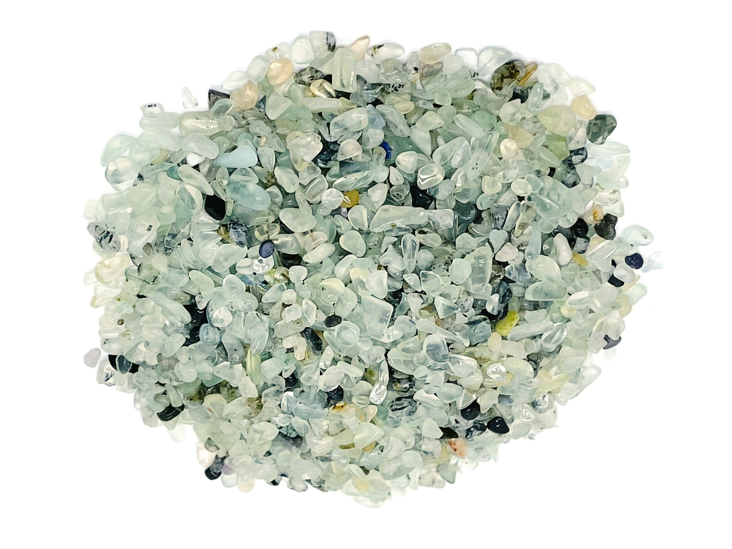 Prehnite Crystal Chips - Semi Tumbled Stone - Bulk - 2-6mm - CP1187