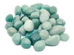 Aventurine tumbled stone from GemstoneGO, smooth green gemstone with natural marbling and polished finish.