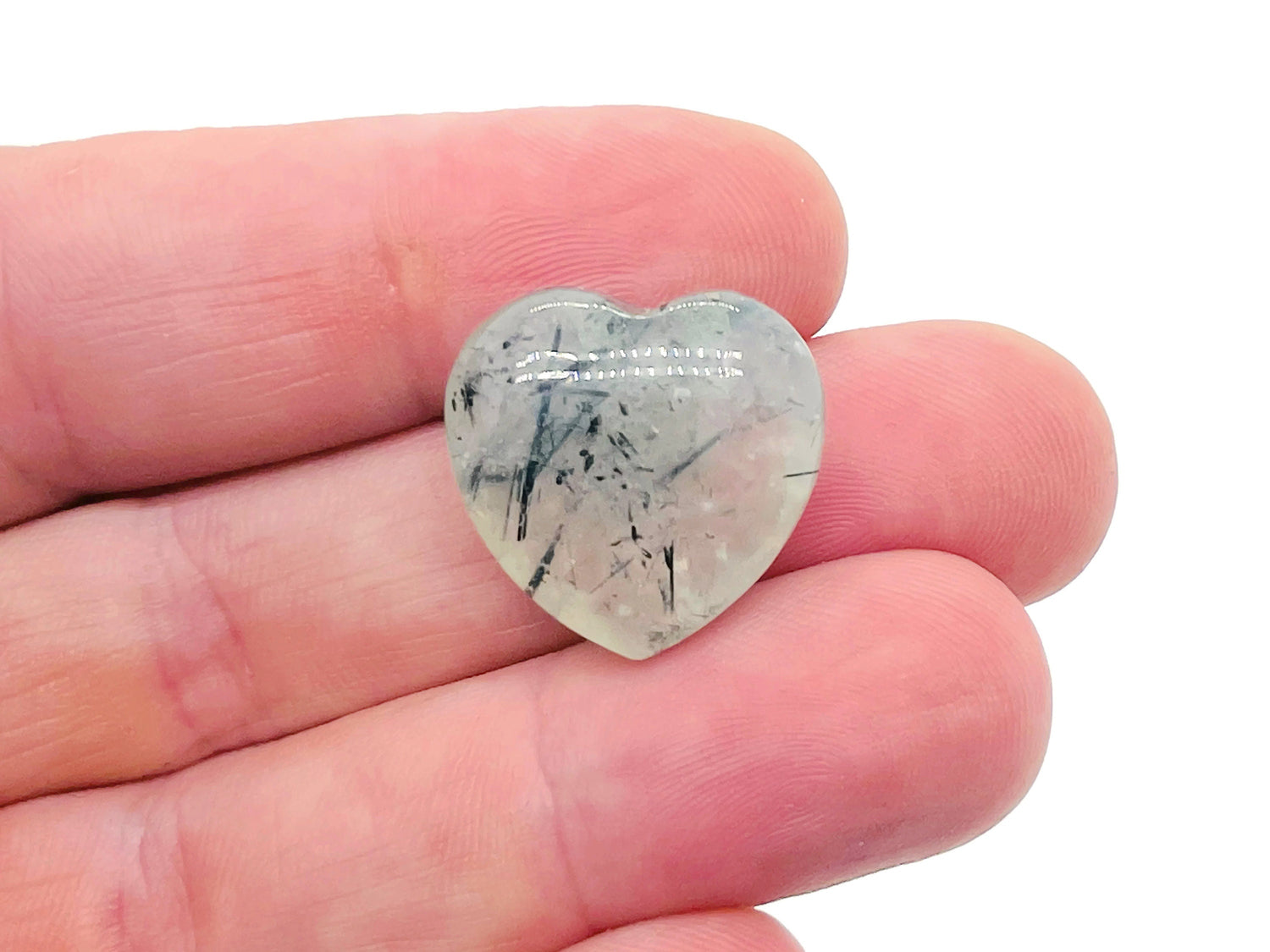 Prehnite Gemstone Heart - 20x20x8mm - HE1268