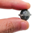 Mini 18mm Labradorite Saturn crystal carved gemstone from GemstoneGO, showcasing iridescent labradorite with planetary Saturn design.