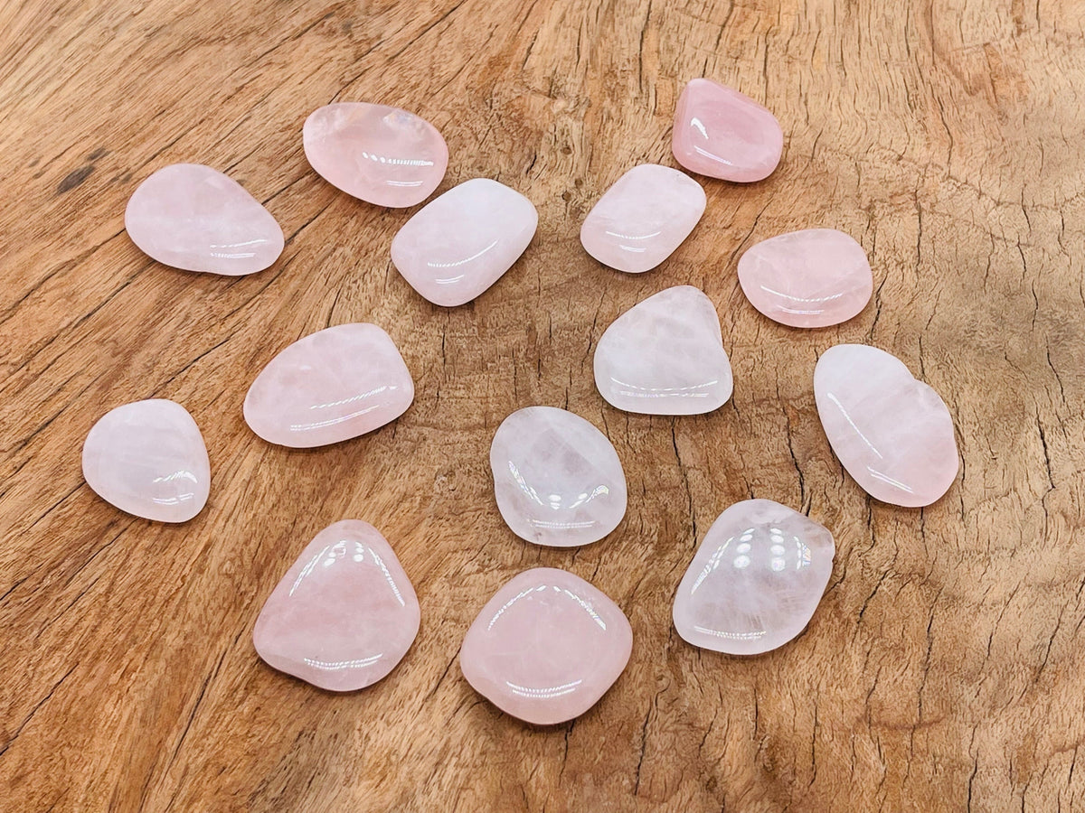Rose Quartz flat gemstone slab from GemstoneGO, showcasing smooth, polished pink crystal with natural stone patterns.
