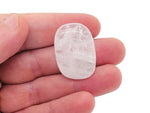 Clear quartz flat gemstone slab from GemstoneGO, showing a smooth, polished crystal surface ideal for jewelry or decoration.