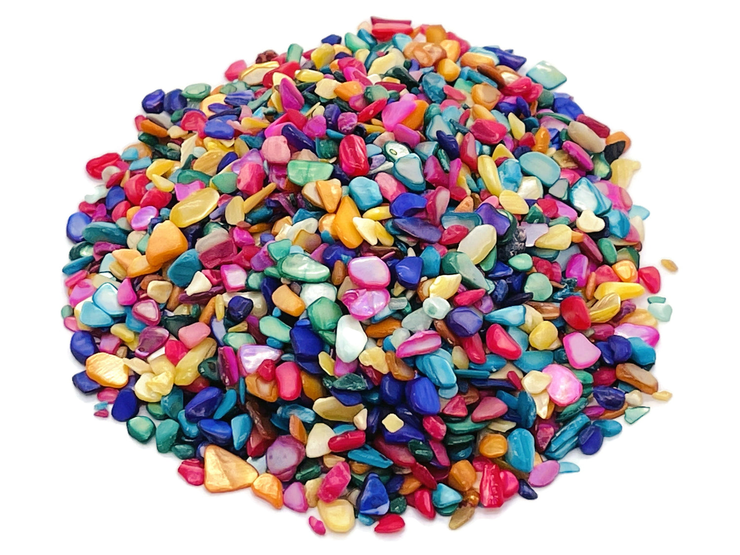 Rainbow Shell Crystal Chips - Semi Tumbled Stone - Bulk - 2-6mm - CP1192