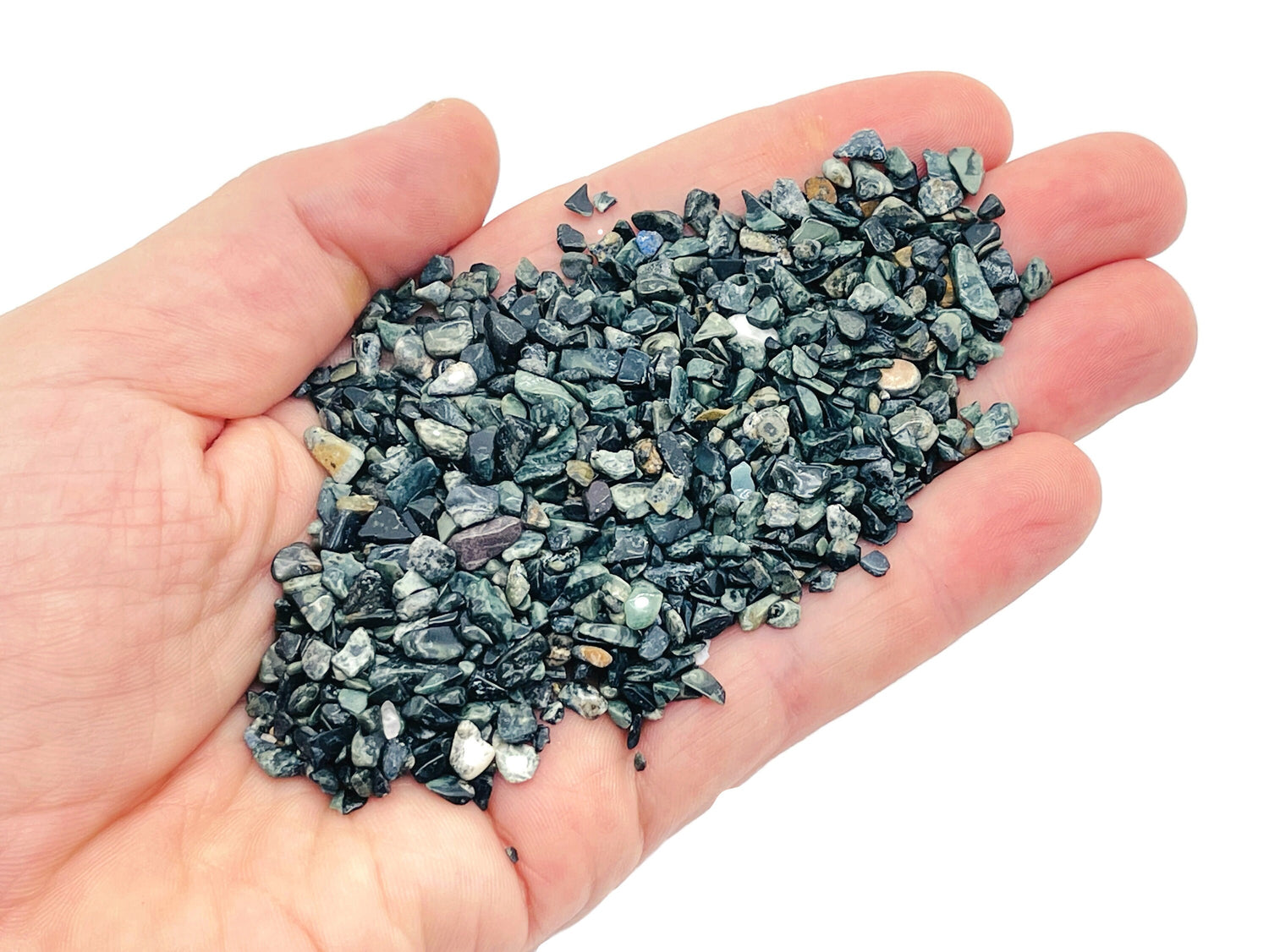 Kambaba Jasper Crystal Chips - Semi Tumbled Stone - Bulk - 2-6mm - CP1186