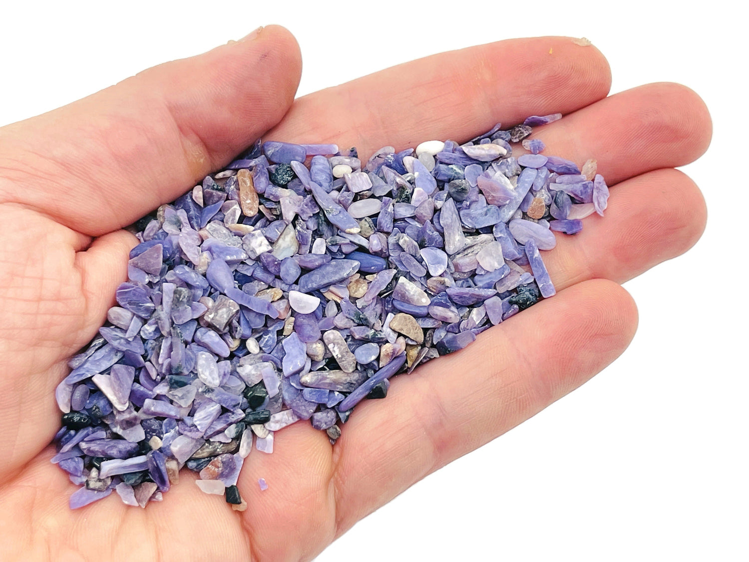 Charoite Crystal Chips - Semi Tumbled Stone - Bulk - 2-6mm - CP1198