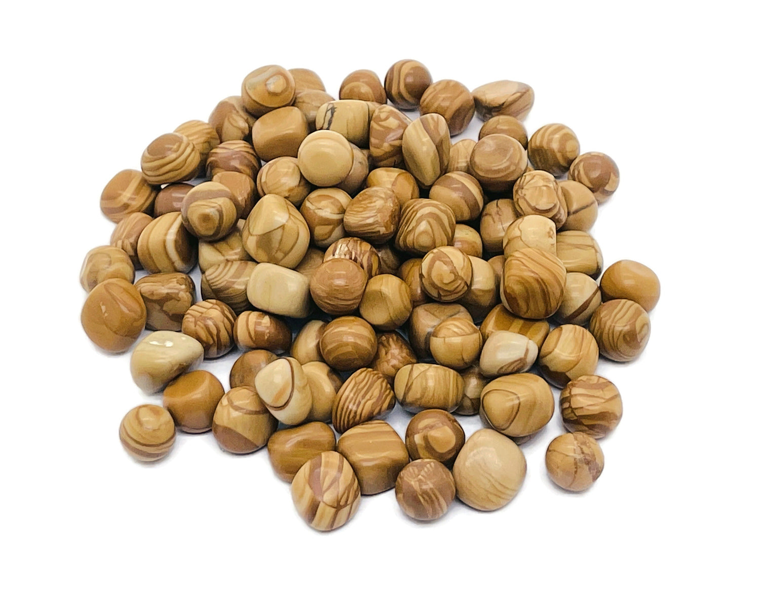 Éclats de jaspe noyer ?€? Éclats de pierres précieuses ?€? Éclats de cristal semi-polis - Cristal en vrac - 9-12 mm - CP1201