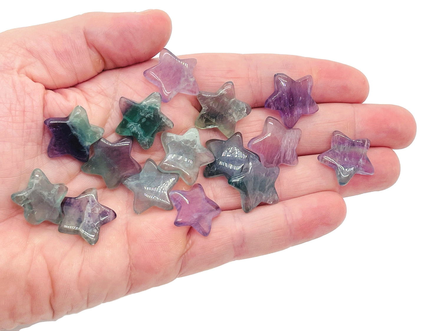 Fluorite Star Gemstone - 20mm - ST1006