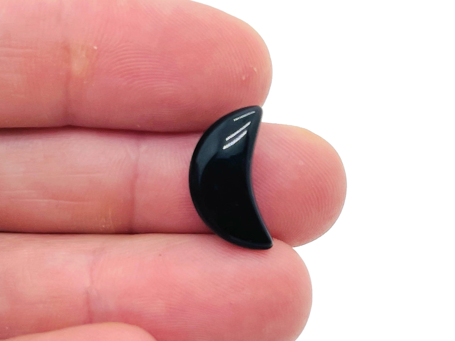 Obsidian Gemstone Moon - 20mm - MO1004