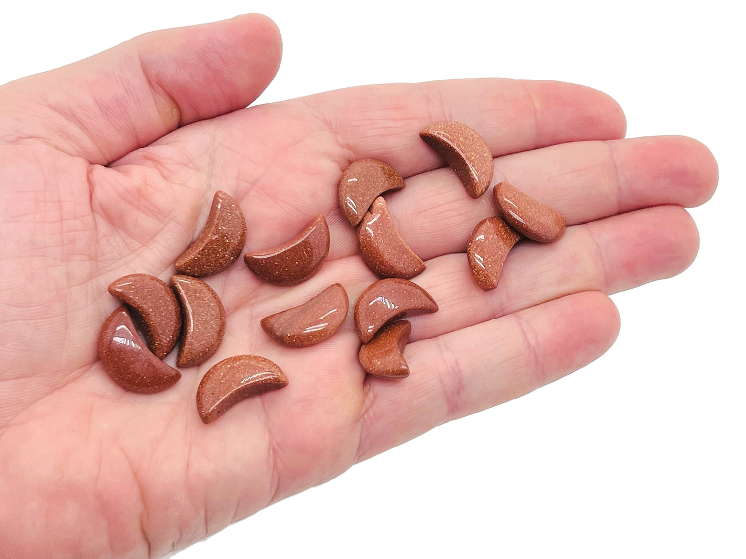 Goldstone Gemstone Moon - 20mm - MO1016