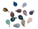 Faceted crystal pendant from GemstoneGO, 20mm jewelry making supply, showcasing a sparkling mixed-color gemstone with a metal loop.