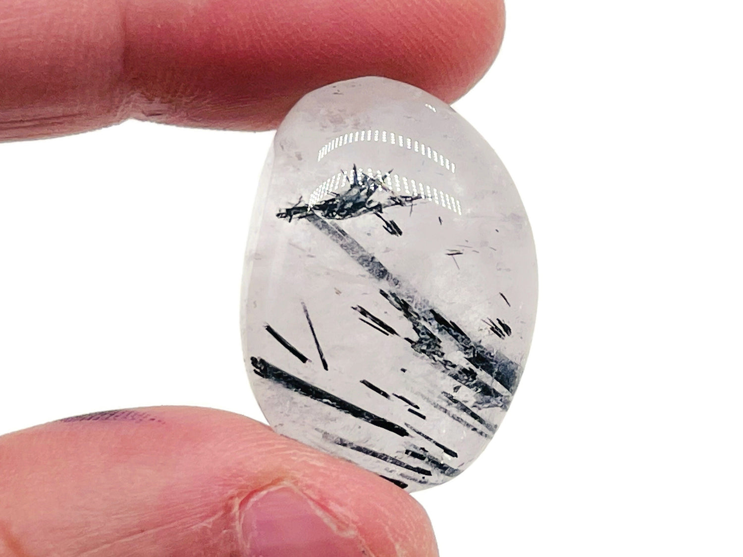 Tourmalinated Quartz Tumbled Stone - TU1211