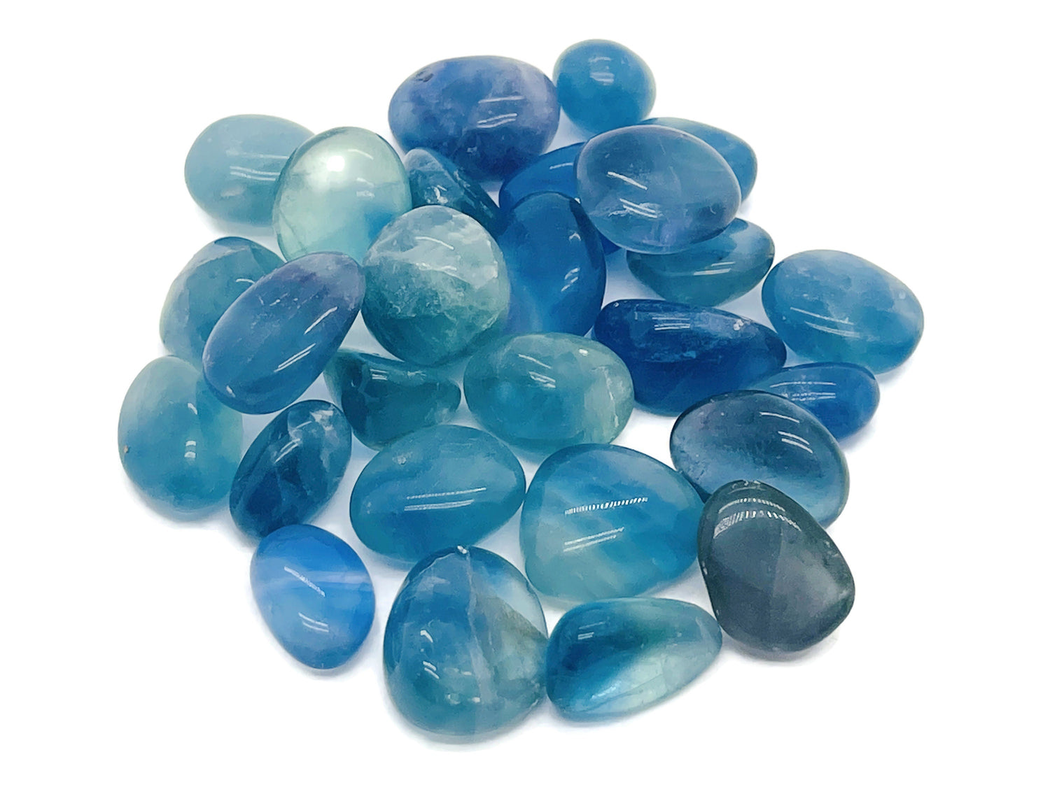Blue Fluorite Tumbled Stone - TU1212