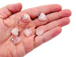 Mini rose quartz heart pendant from GemstoneGO, featuring a polished crystal charm on a delicate chain.